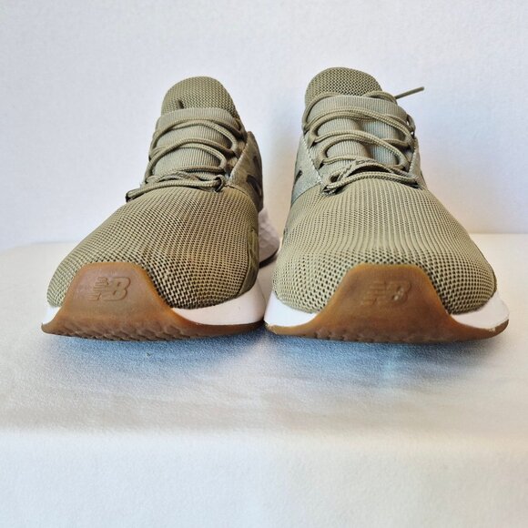 New Balance Fresh Foam Roav V1 Running Shoes Lace Up Mesh Olive Green